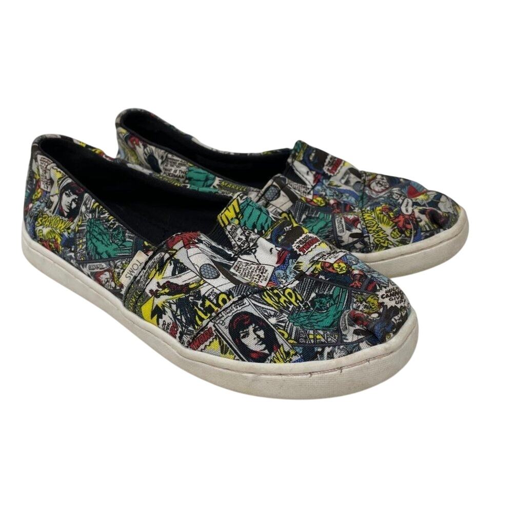 Toms Marvel Comics Youth Alpargata Sneakers Size Youth 12.5